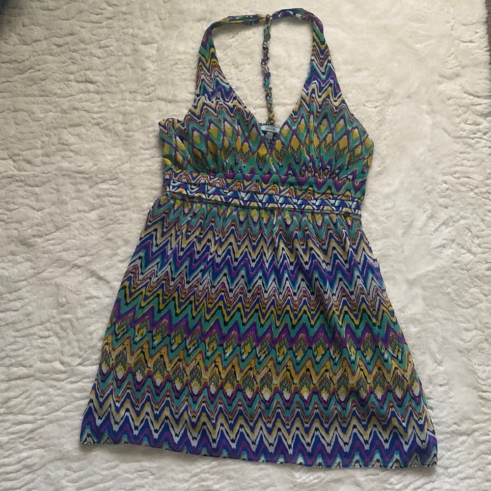 Colorful Halter Dress